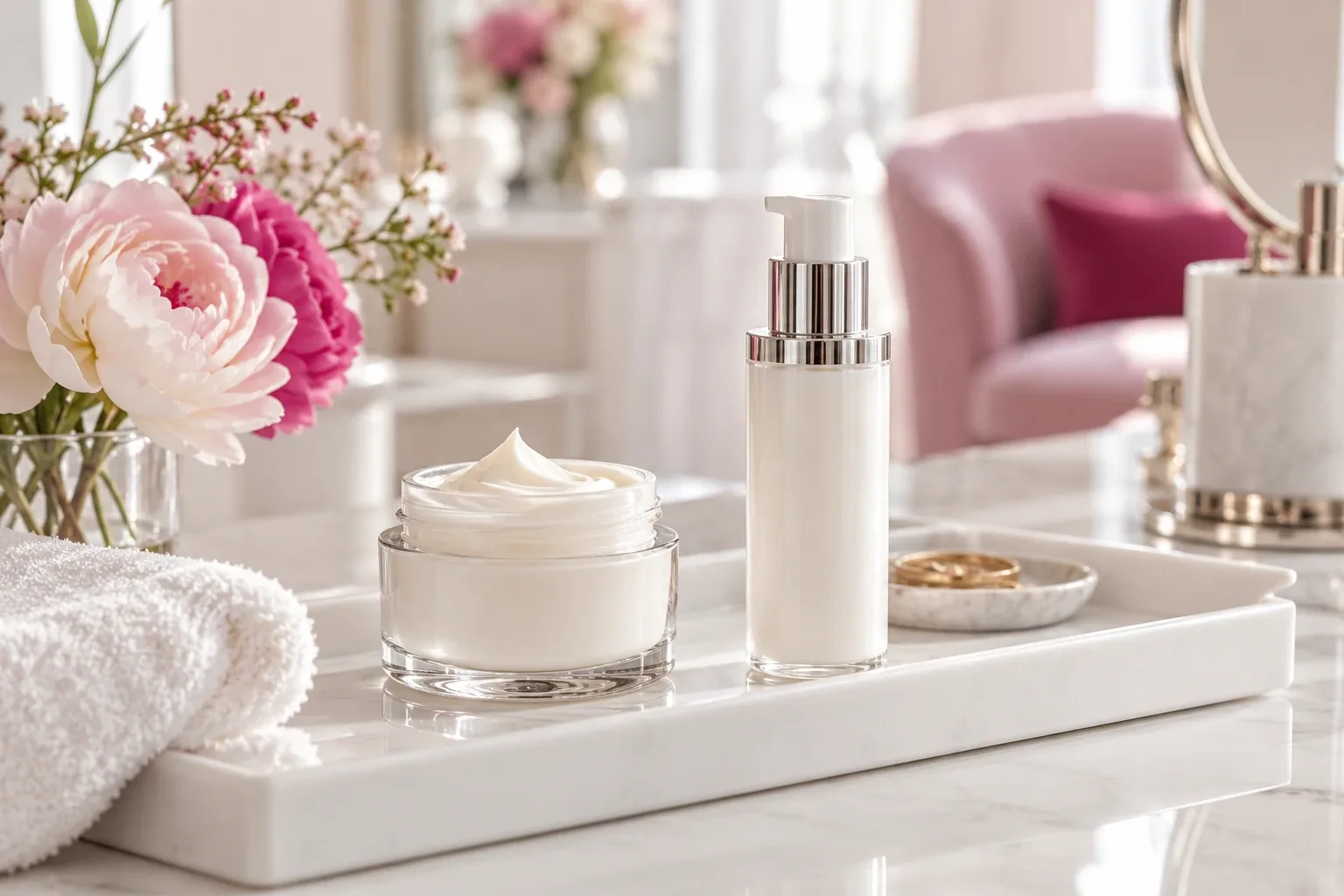 Produits illustratifs d’une routine antirides
