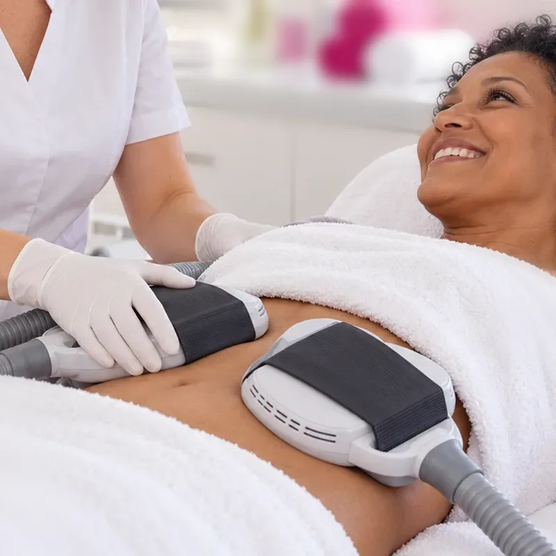 Séance d'électrostimulation EMS sur les abdominaux — Centre Esthétique EstheMed à Nice
