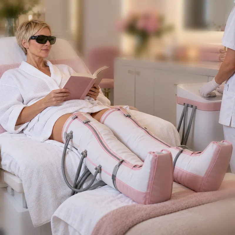 Séance de pressothérapie Lipofresh — Centre Esthétique EstheMed à Nice