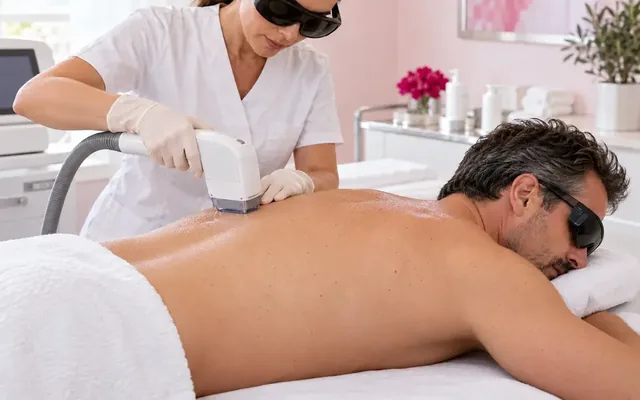 Épilation laser homme — grande zone — Centre Esthétique EstheMed à Nice